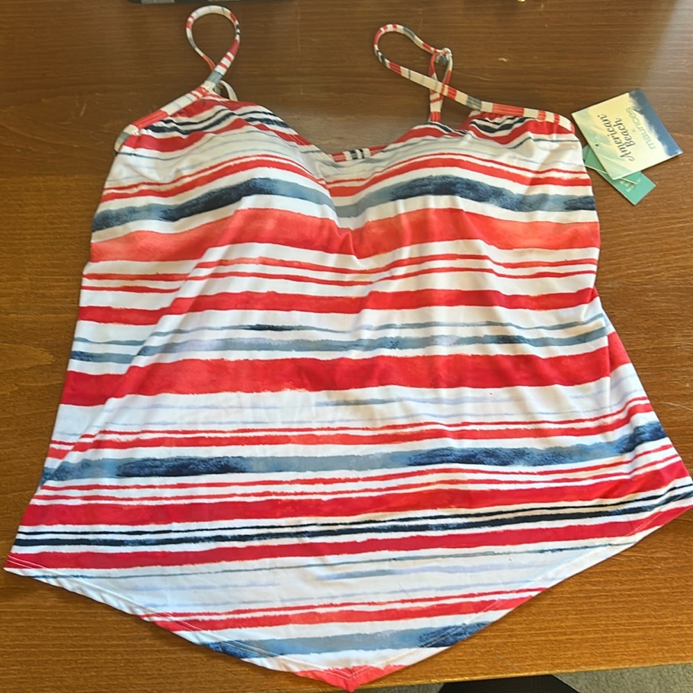 Maurices/American Beach Hankey Swim Top L